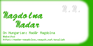 magdolna madar business card