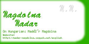 magdolna madar business card